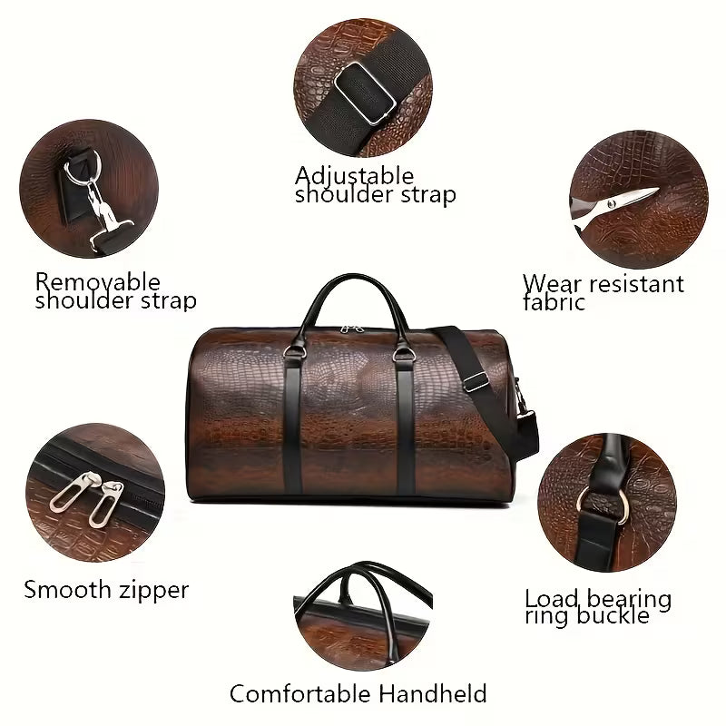 The Harrington Vintage Croc Holdall