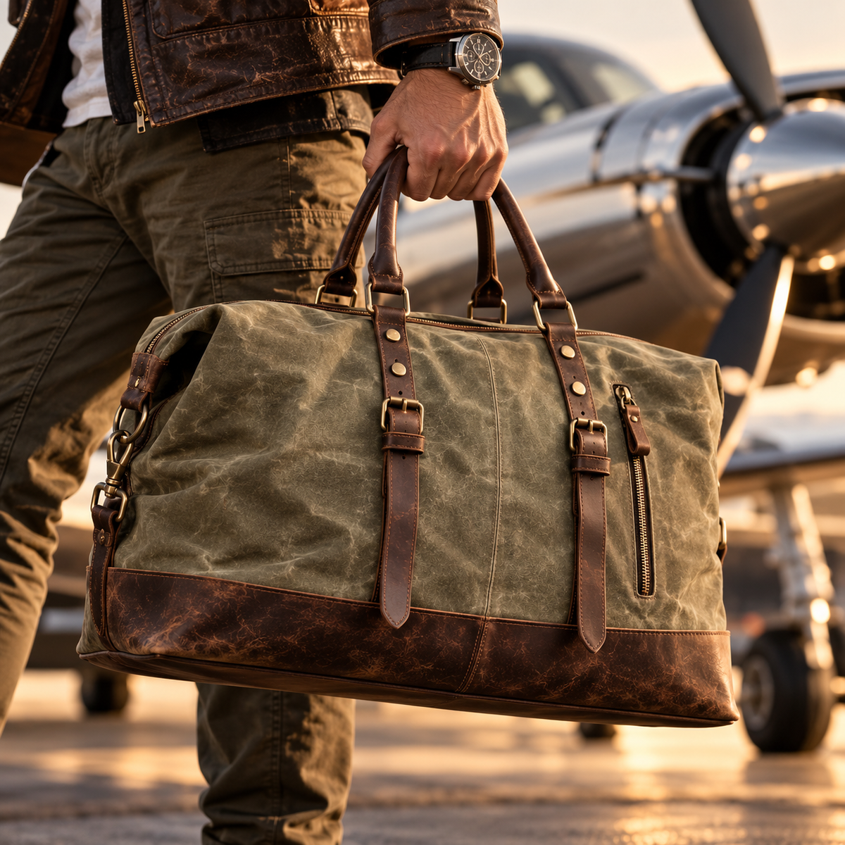 The Hawthorne Waxed Canvas Duffle Bag