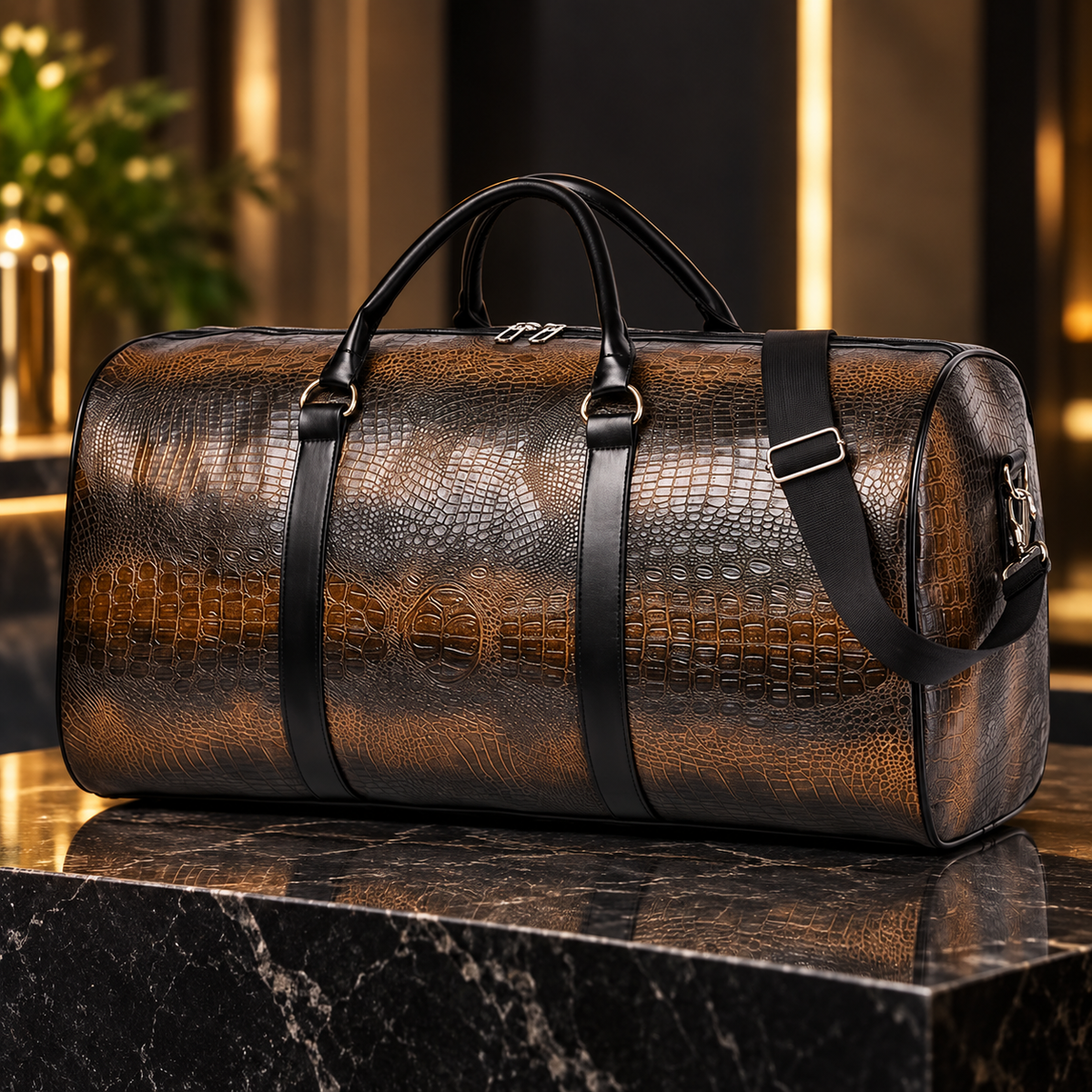 The Harrington Vintage Croc Holdall