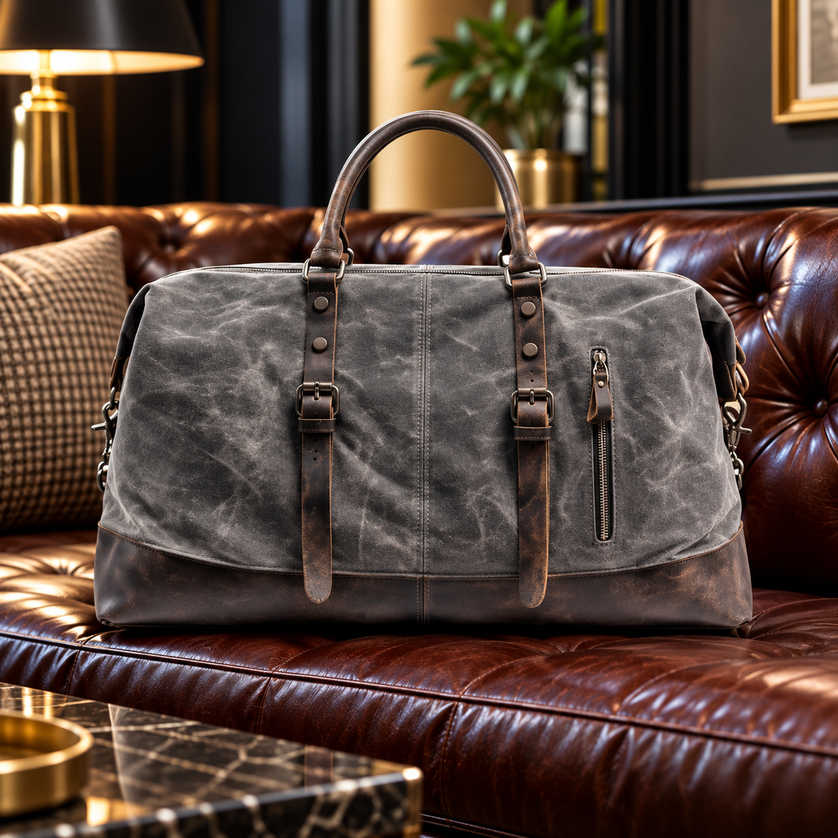 The Hawthorne Waxed Canvas Duffle Bag