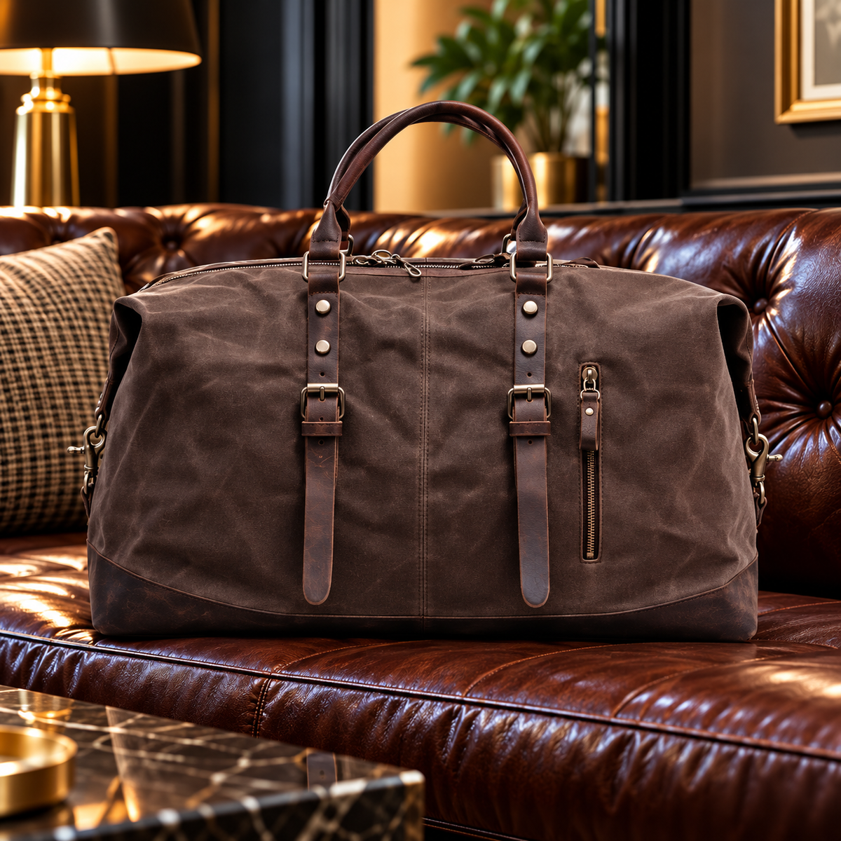The Hawthorne Waxed Canvas Duffle Bag