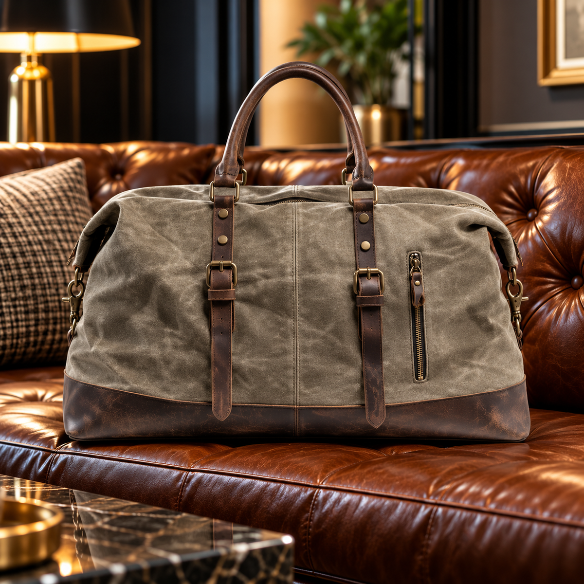 The Hawthorne Waxed Canvas Duffle Bag