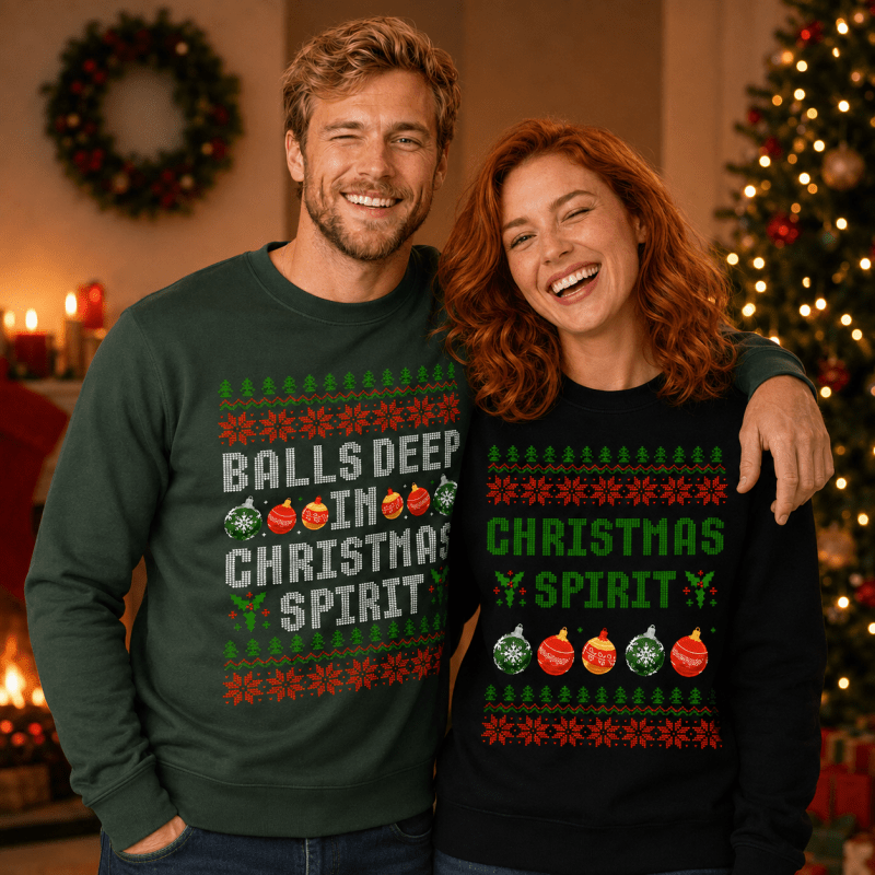 H.D Christmas Spirit (HER)– Funny Christmas Jumper - Handsome Dans