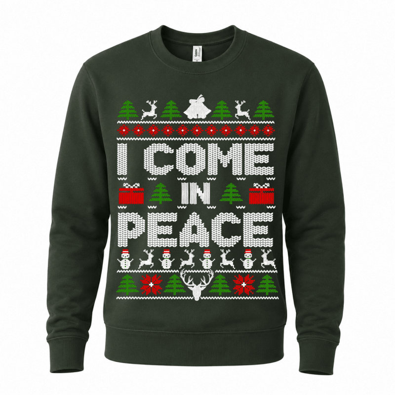 H.D Come In Peace (HIS) – Funny Christmas Jumper - Handsome Dans