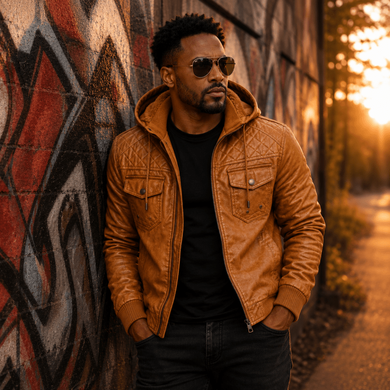 H.D Crypto Leather Jacket - Handsome Dans