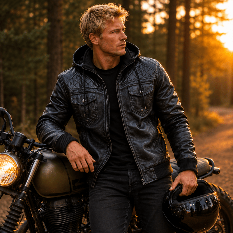 H.D Crypto Leather Jacket - Handsome Dans
