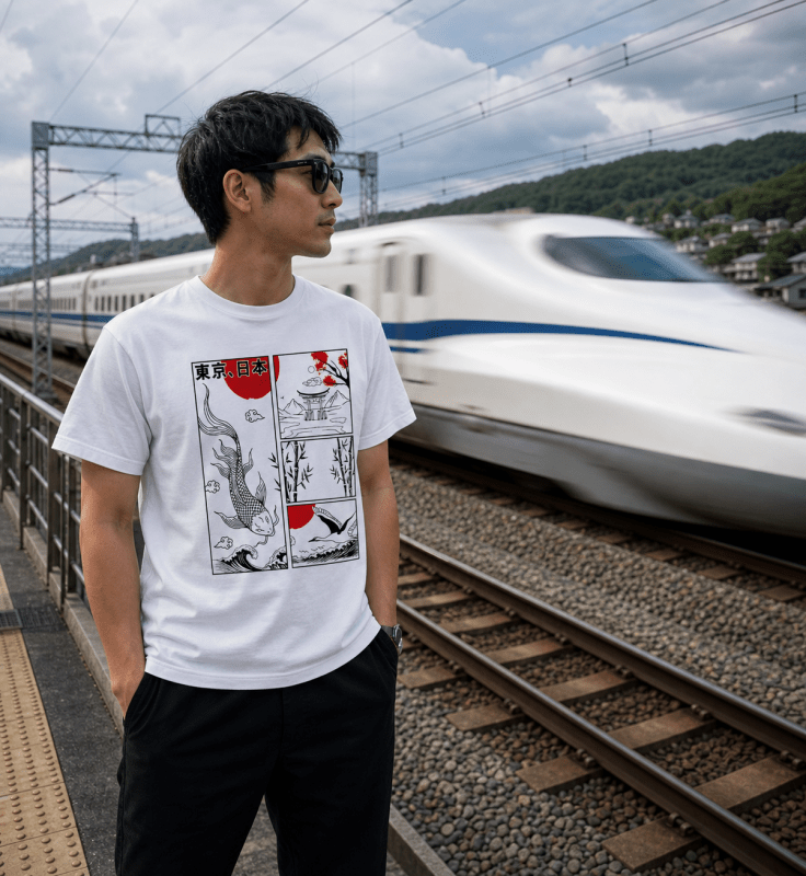 H.D Red Sun T-Shirt - Handsome Dans
