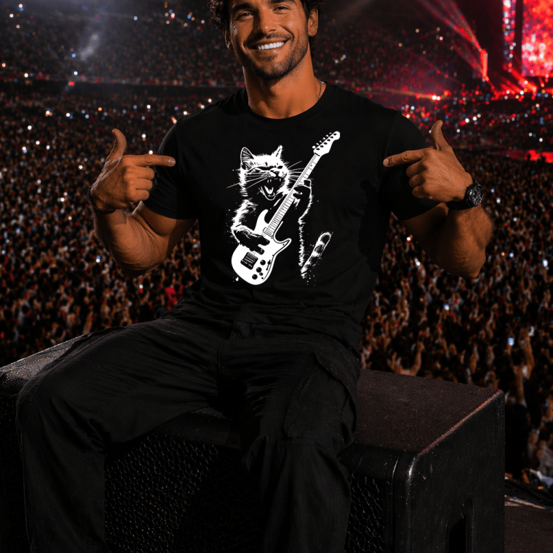 H.D Rocking Cat T-Shirt - Handsome Dans