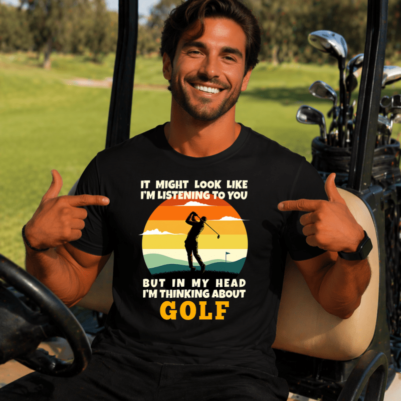 H.D Thinking Golf T-Shirt - Handsome Dans