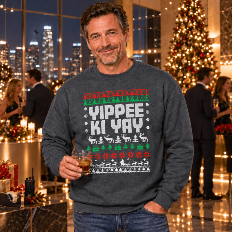 H.D Yippee Ki Yay - Funny Christmas Jumper - Handsome Dans