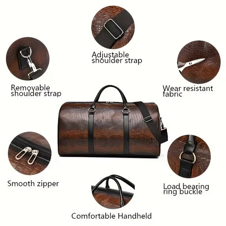 The Harrington Vintage Croc Holdall