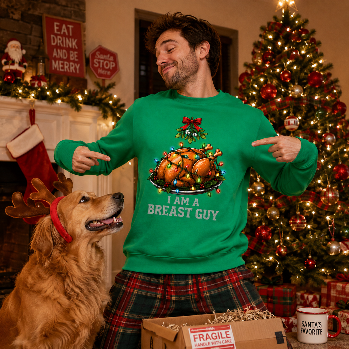 H.D Breast Guy – Funny Christmas Jumper