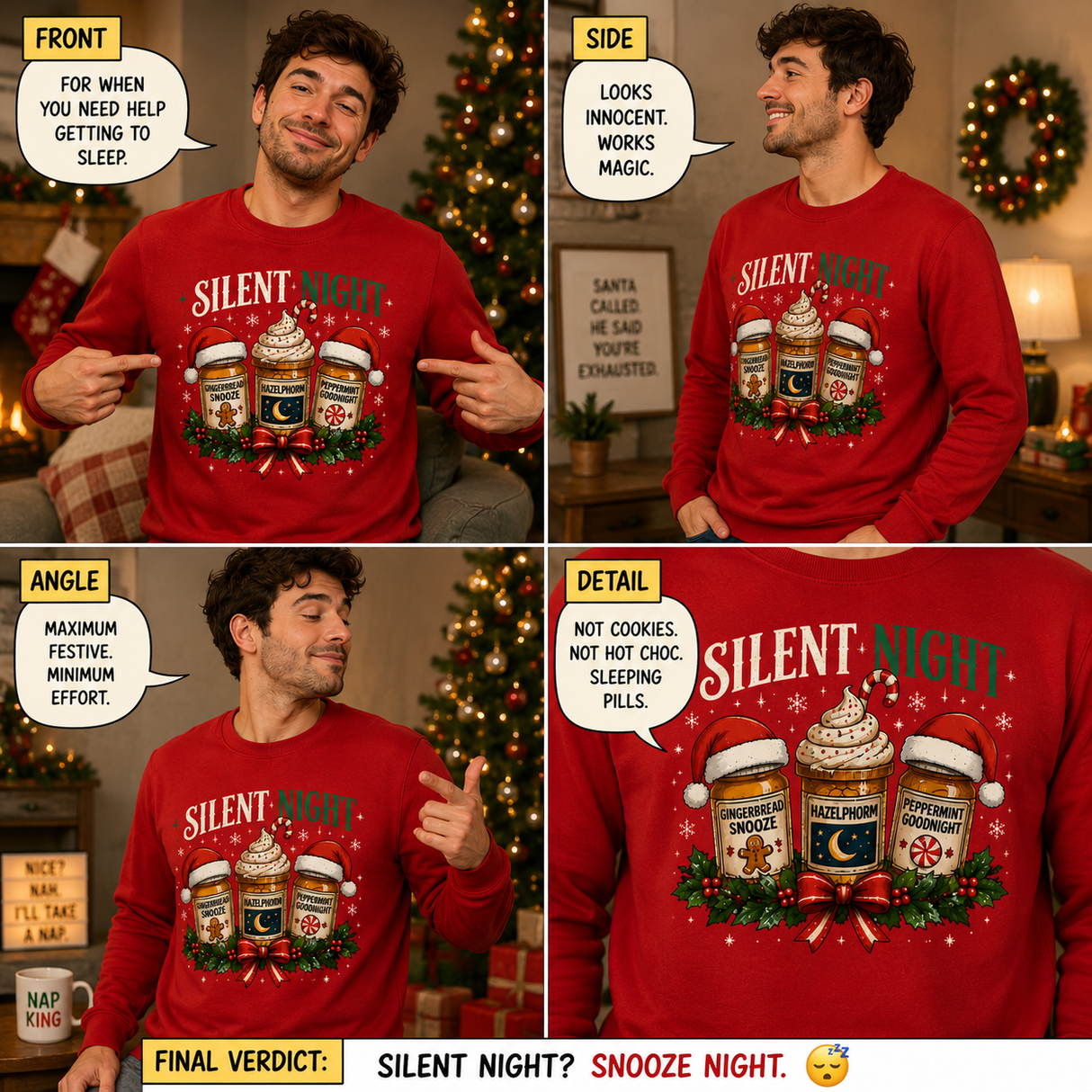 H.D Night Night – Funny Christmas Jumper
