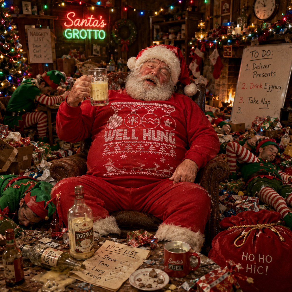 H.D Well Hung – Funny Christmas Jumper
