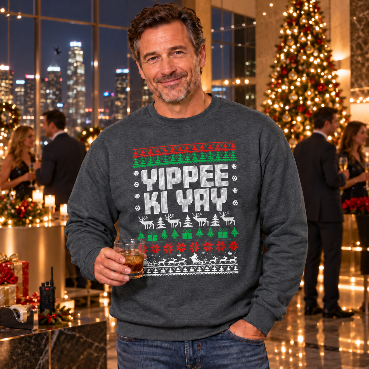 H.D Yippee Ki Yay - Funny Christmas Jumper