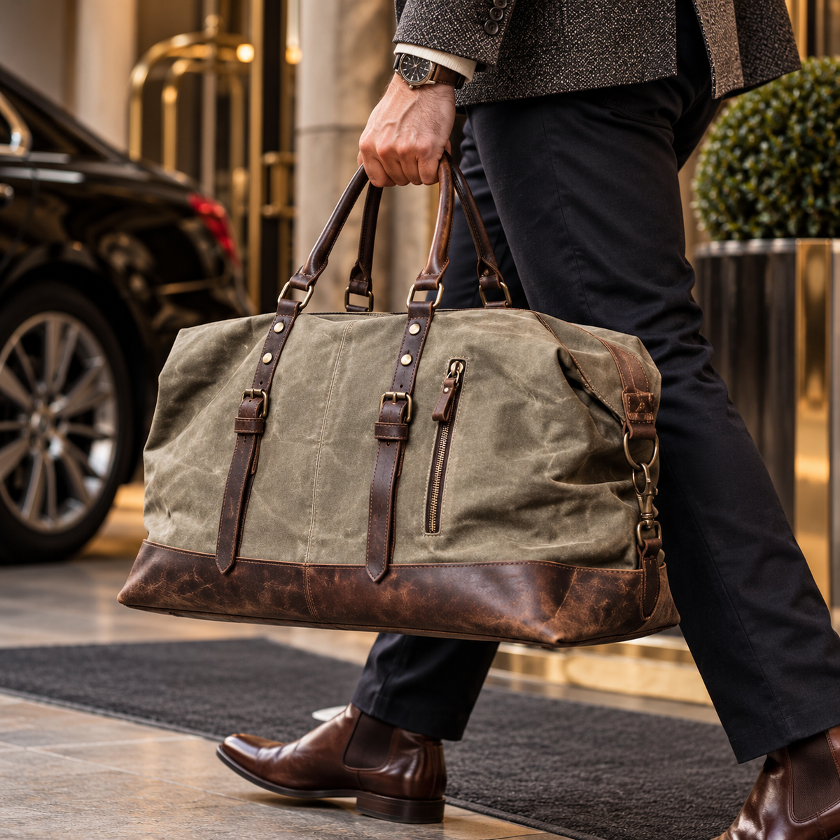 The Hawthorne Waxed Canvas Duffle Bag