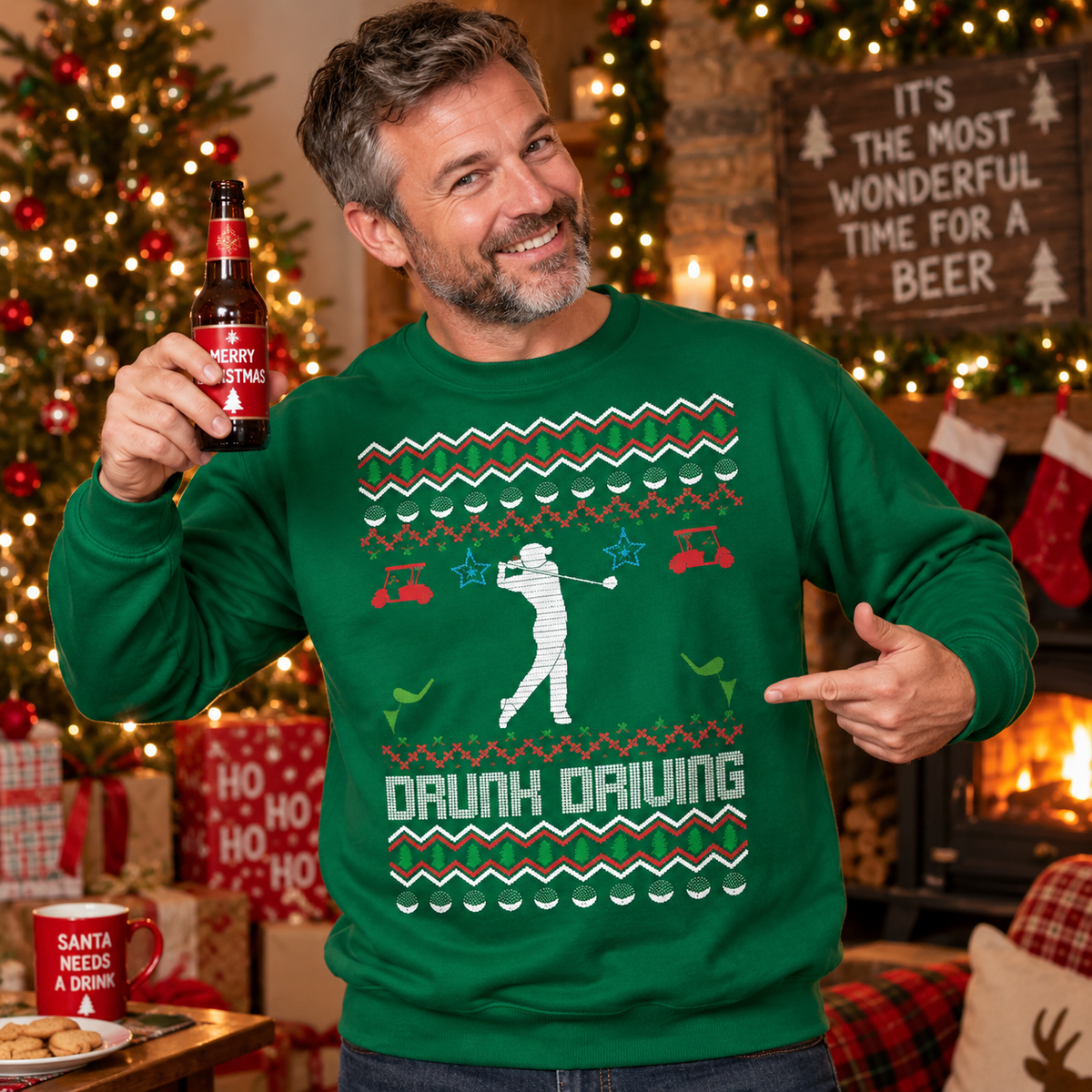 Golfmas - Funny Christmas Jumper