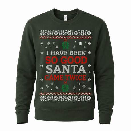 H.D Santa Came Twice (HERS) – Funny Christmas Jumper