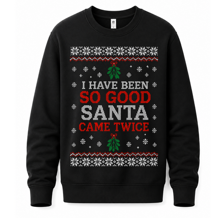 H.D Santa Came Twice (HERS) – Funny Christmas Jumper