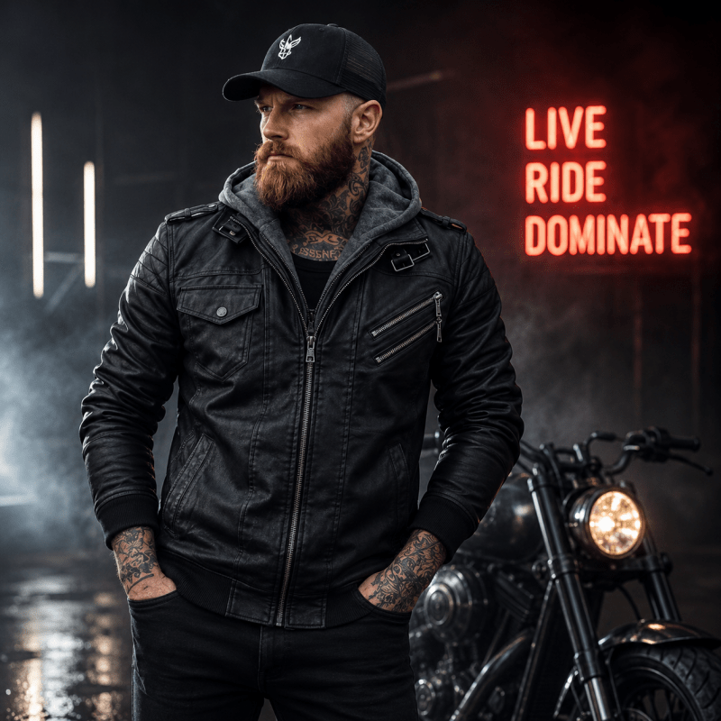 H.D Anarchy Leather Jacket - Handsome Dans