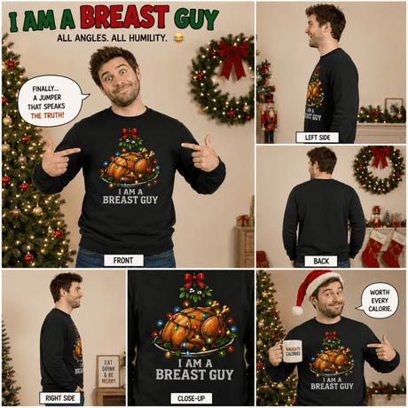 H.D Breast Guy – Funny Christmas Jumper - Handsome Dans