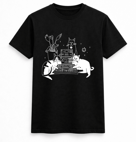 H.D Cat DJ T-Shirt - Handsome Dans