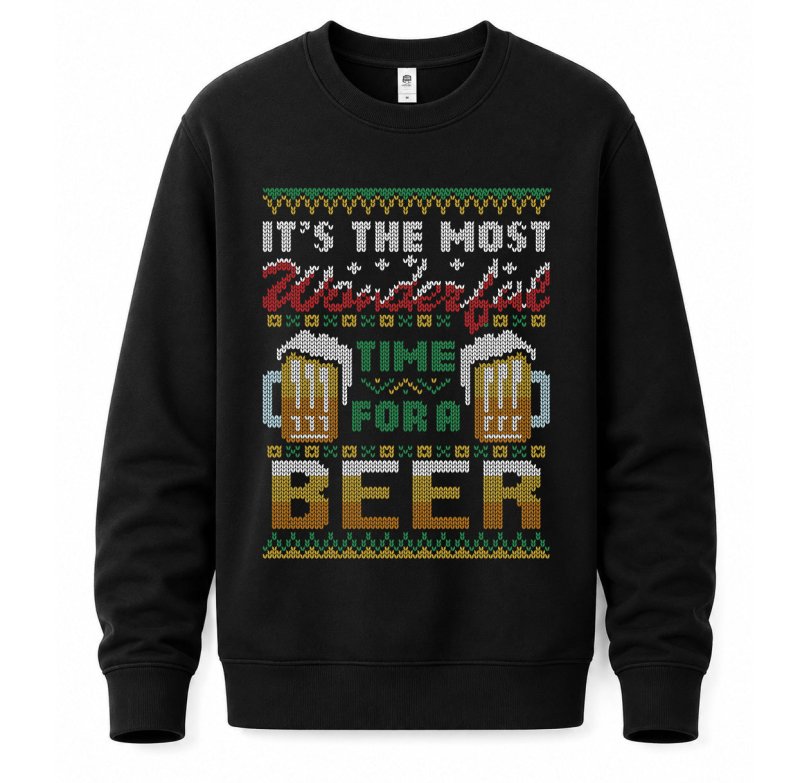 H.D Christmas Beer – Funny Christmas Jumper - Handsome Dans