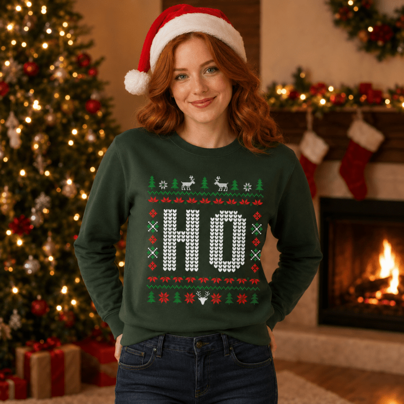 H.D Christmas Ho (HER)– Funny Christmas Jumper - Handsome Dans