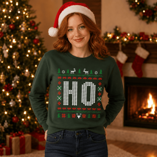 H.D Christmas Ho (HER)– Funny Christmas Jumper - Handsome Dans