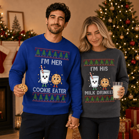 H.D Cookies & Milk (HIM)– Funny Christmas Jumper - Handsome Dans