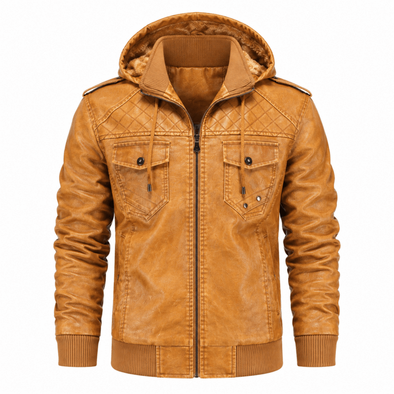 H.D Crypto Leather Jacket - Handsome Dans