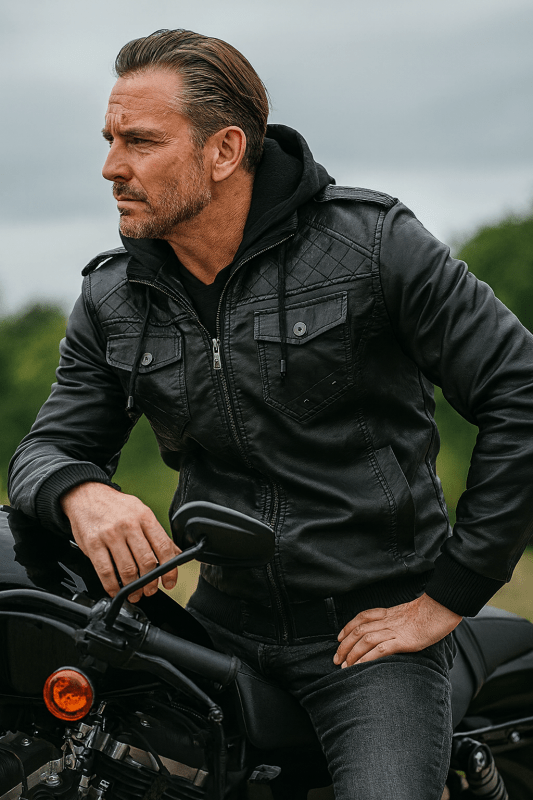 H.D Crypto Leather Jacket - Handsome Dans