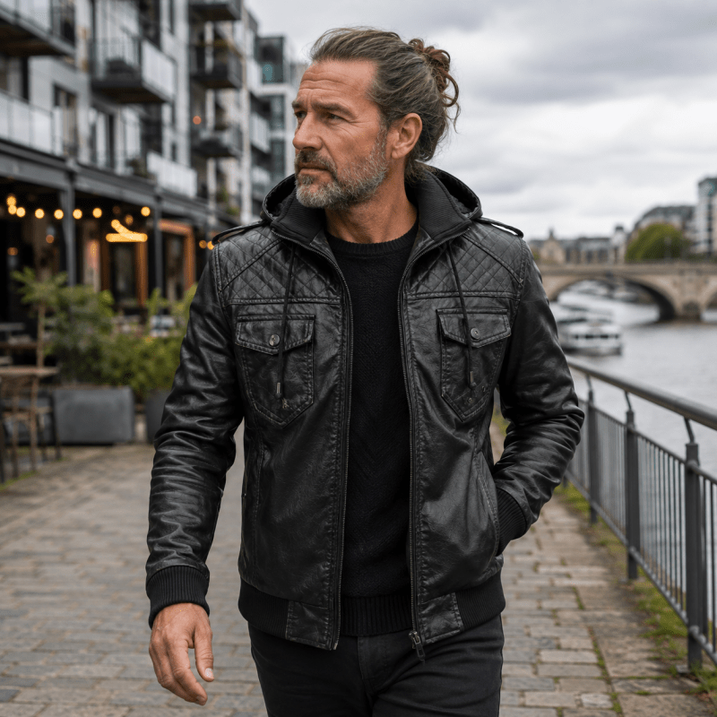 H.D Crypto Leather Jacket - Handsome Dans