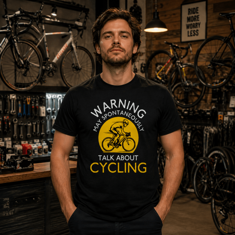 H.D Cycling Warning T-Shirt - Handsome Dans