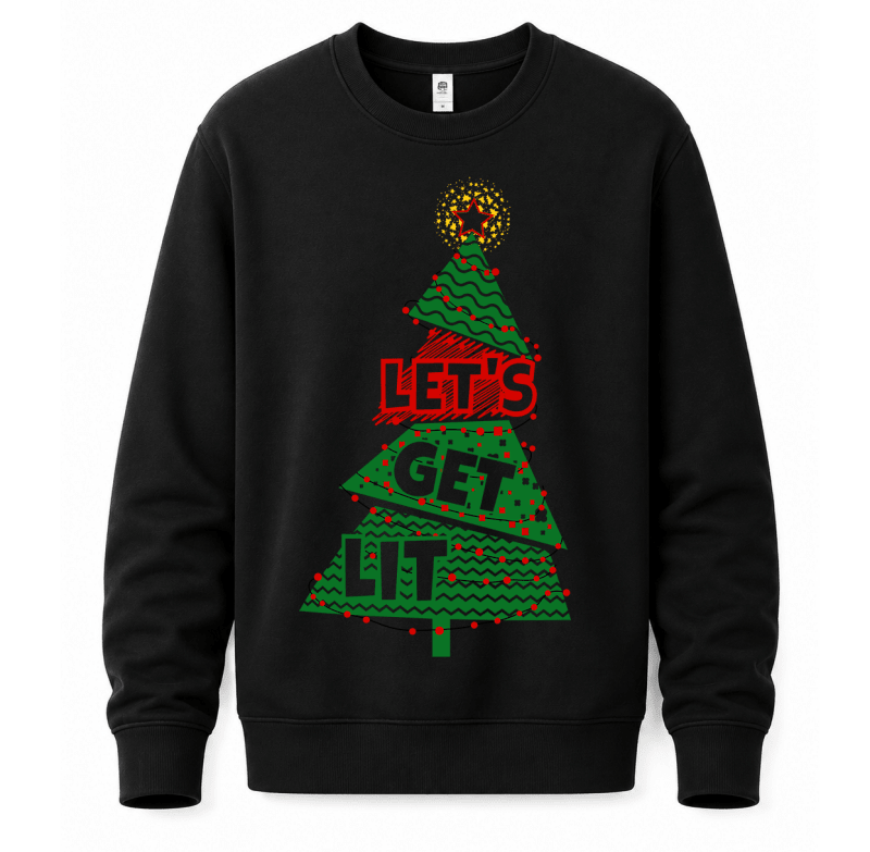 H.D Get Lit – Funny Christmas Jumper - Handsome Dans