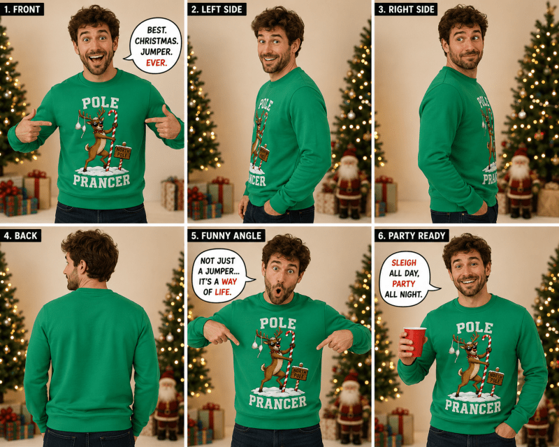 H.D Prancer – Funny Christmas Jumper - Handsome Dans