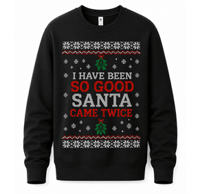 H.D Santa Came Twice (HERS) – Funny Christmas Jumper - Handsome Dans