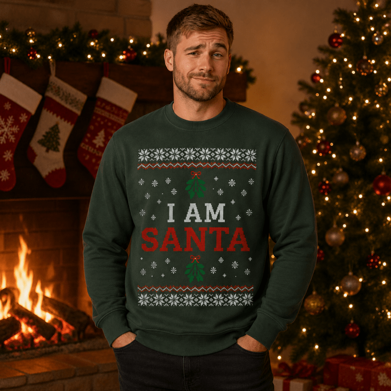 H.D Santa Came Twice (HIS) – Funny Christmas Jumper - Handsome Dans