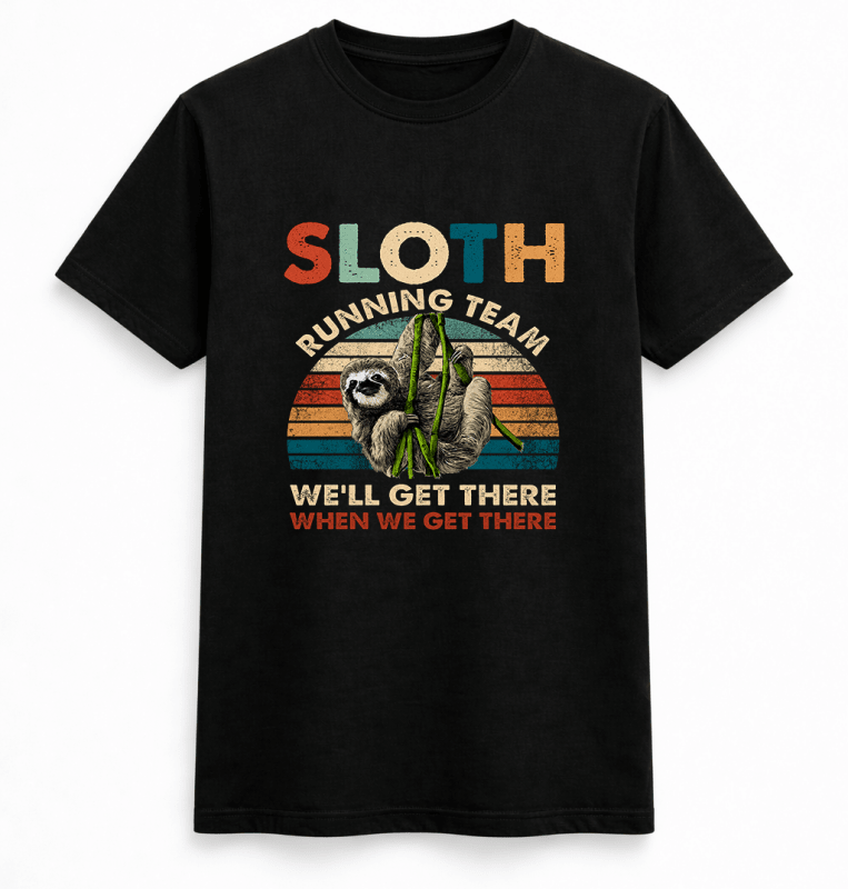 H.D Sloth Running T-Shirt - Handsome Dans
