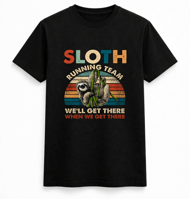 H.D Sloth Running T-Shirt - Handsome Dans