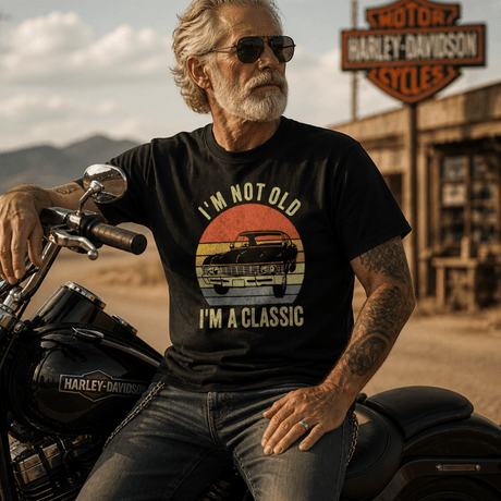 H.D Vintage Sunset T-Shirt - Handsome Dans