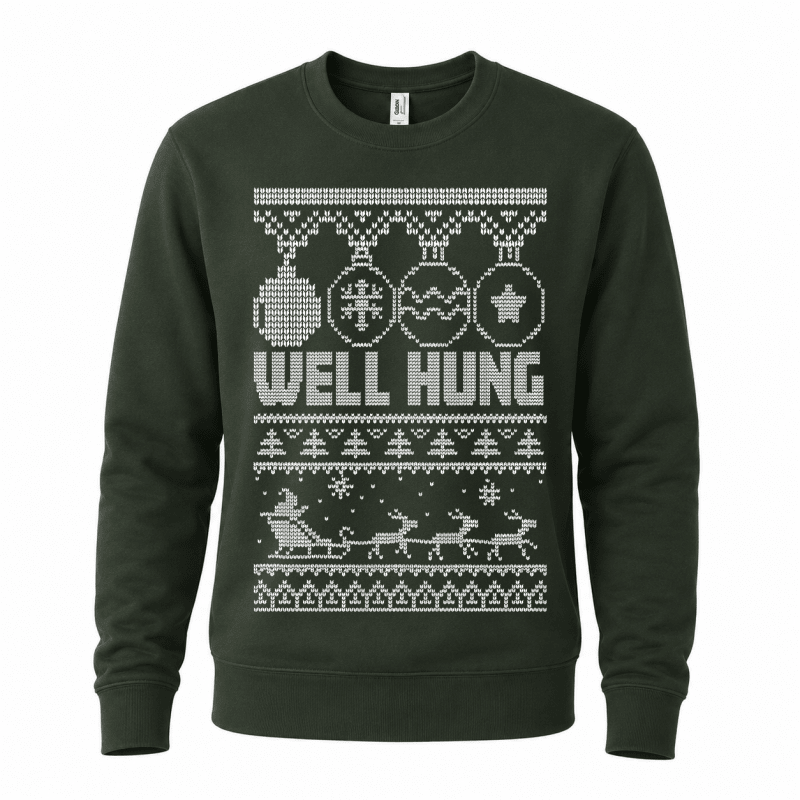 H.D Well Hung – Funny Christmas Jumper - Handsome Dans