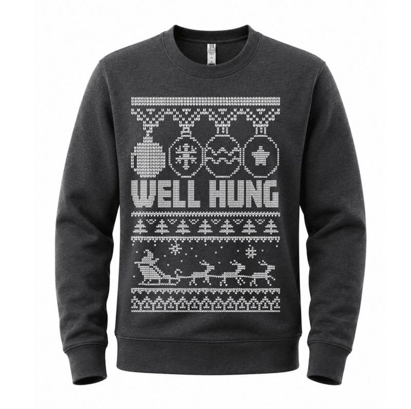 H.D Well Hung – Funny Christmas Jumper - Handsome Dans