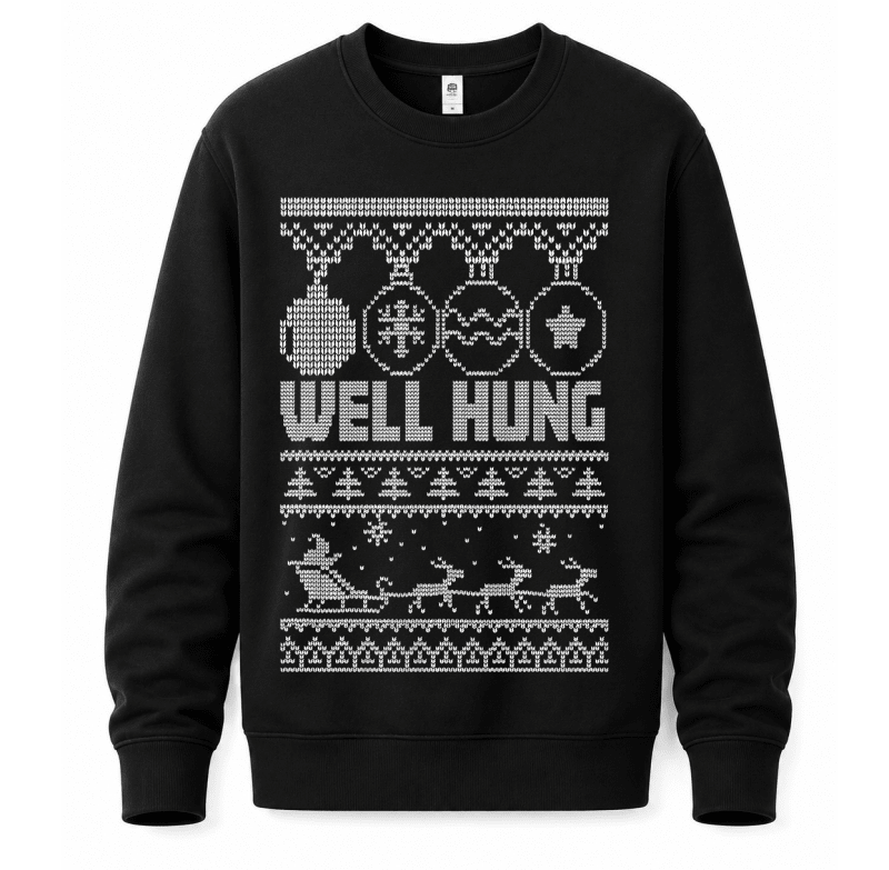 H.D Well Hung – Funny Christmas Jumper - Handsome Dans