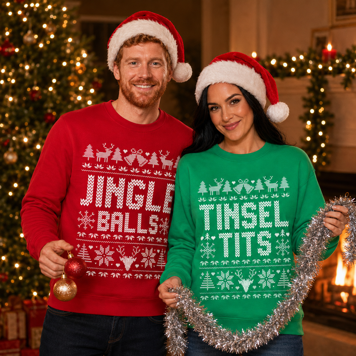 H.D Tinsel & Jingle (HIM) – Funny Christmas Jumper