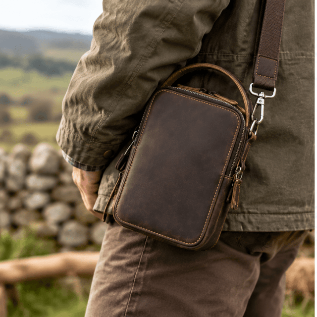 The Chester Leather Crossbody Bag - Handsome Dans