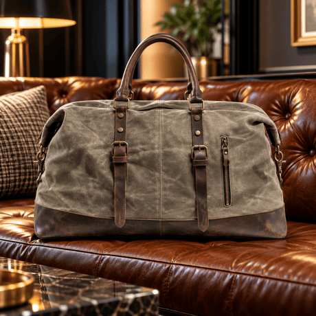 The Hawthorne Waxed Canvas Duffle Bag - Handsome Dans