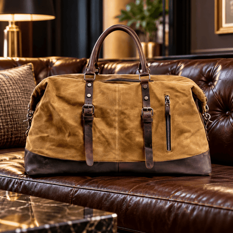 The Hawthorne Waxed Canvas Duffle Bag - Handsome Dans