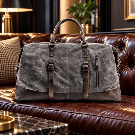 The Hawthorne Waxed Canvas Duffle Bag - Handsome Dans